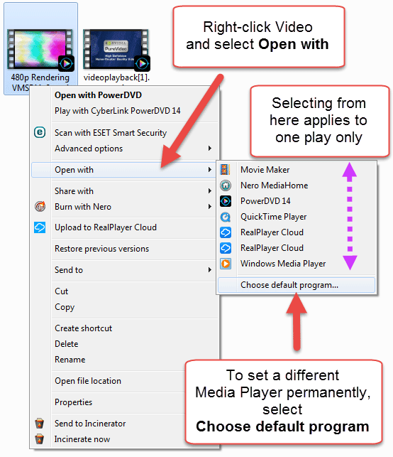Setting Media Player 1