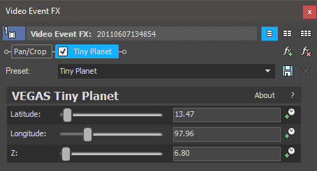 vegas pro 16 tiny planet ofx 1